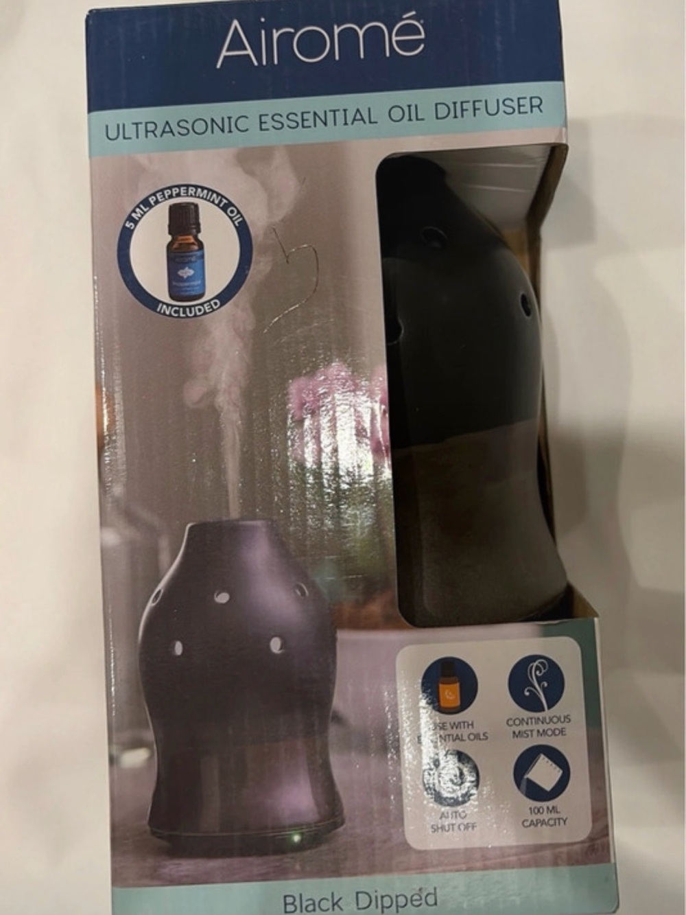 Airomé Ultrasonic Essential Oil Diffuser - Black Dipped